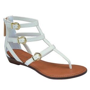 New Triple Buckle Zip Back Sandals